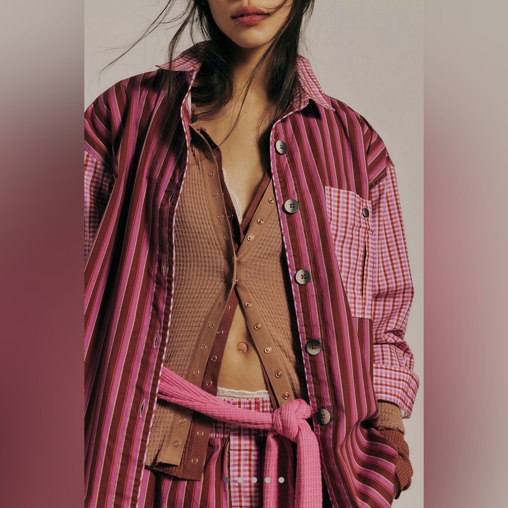 Free People Intimately Milk + Cookies Boxer & Shirt Set